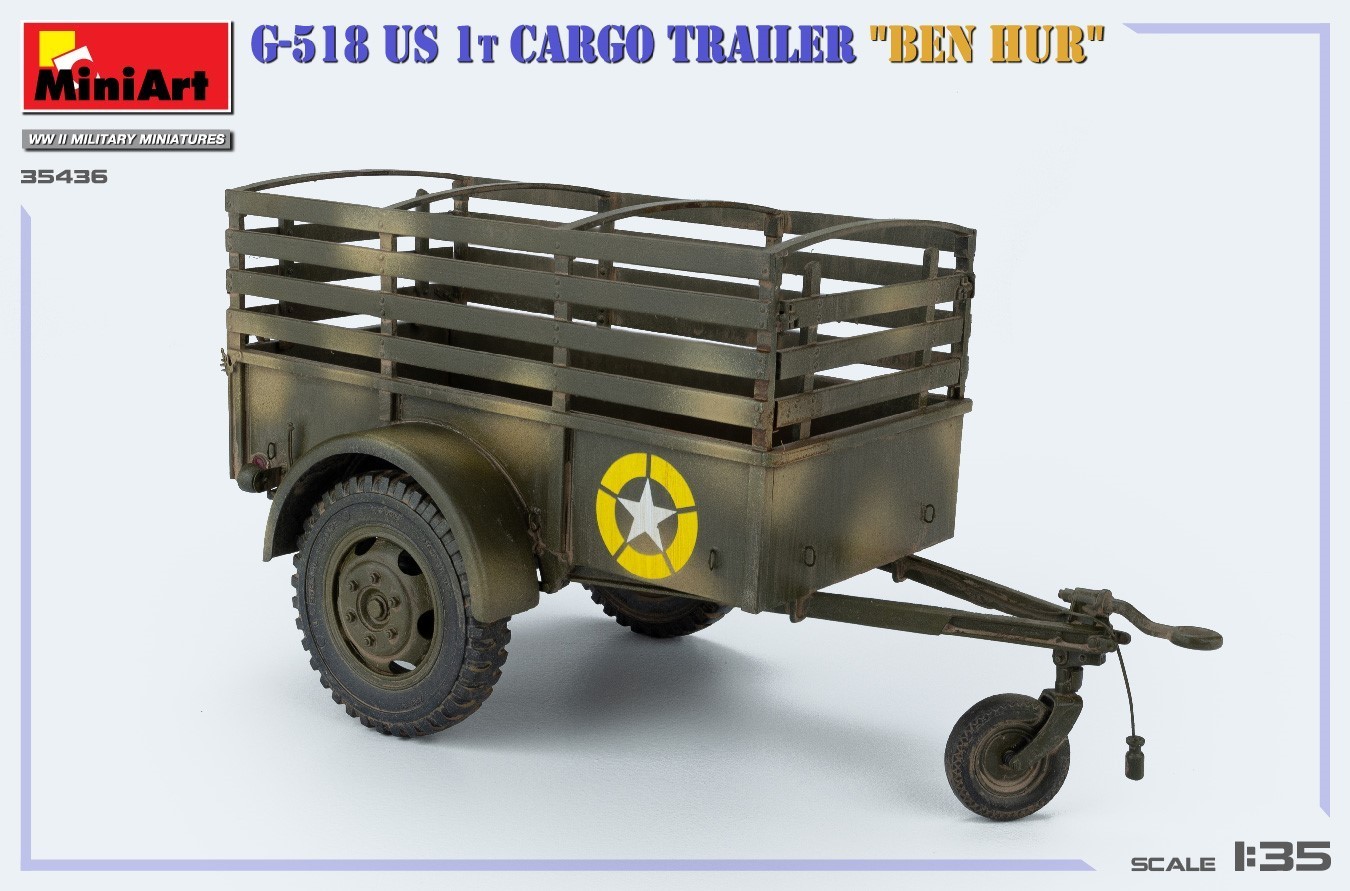 MiniArt G-518 US 1t Cargo Trailer "Ben Hur" Finished model-1