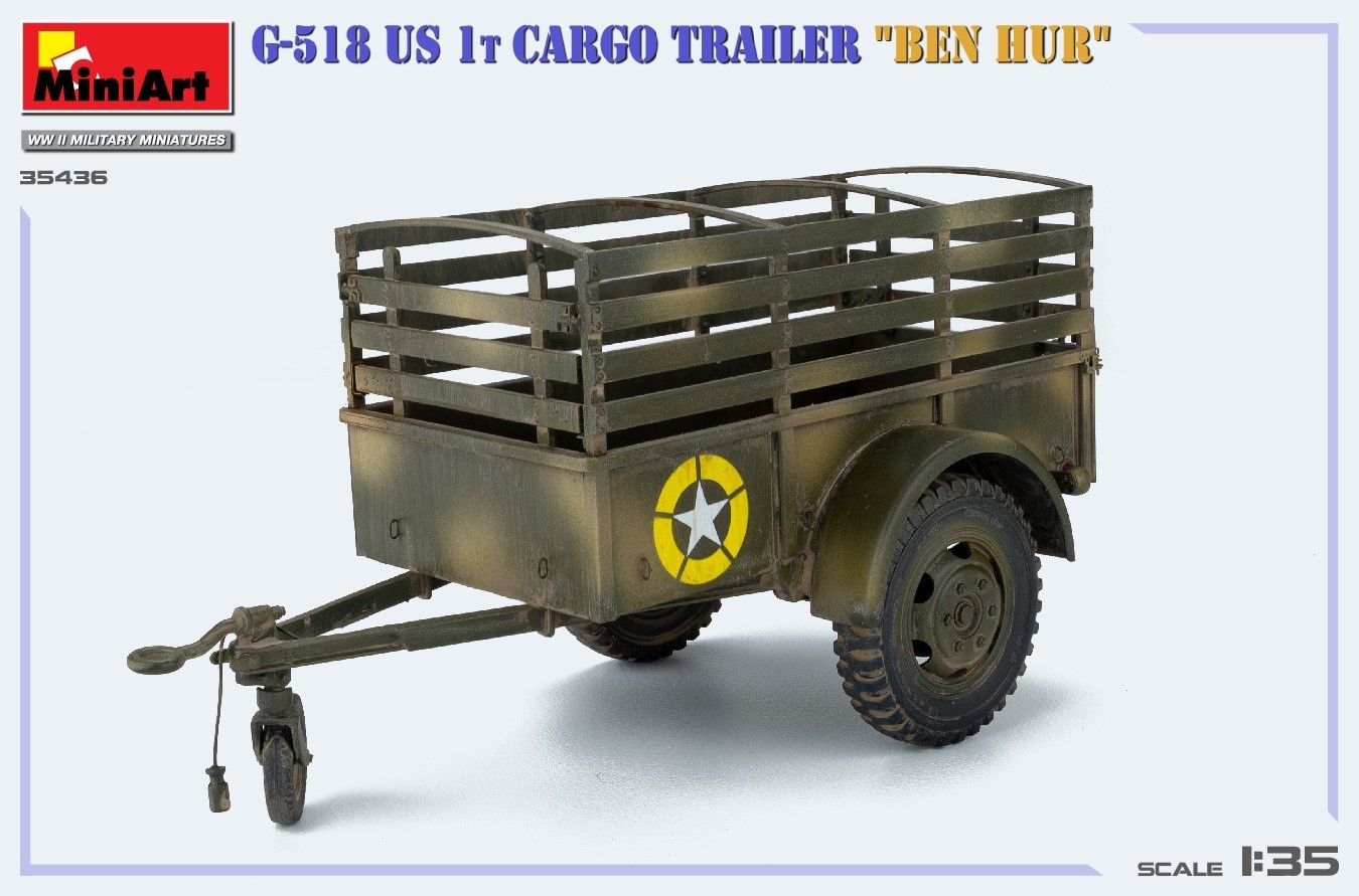 MiniArt G-518 US 1t Cargo Trailer "Ben Hur" Finished model-3