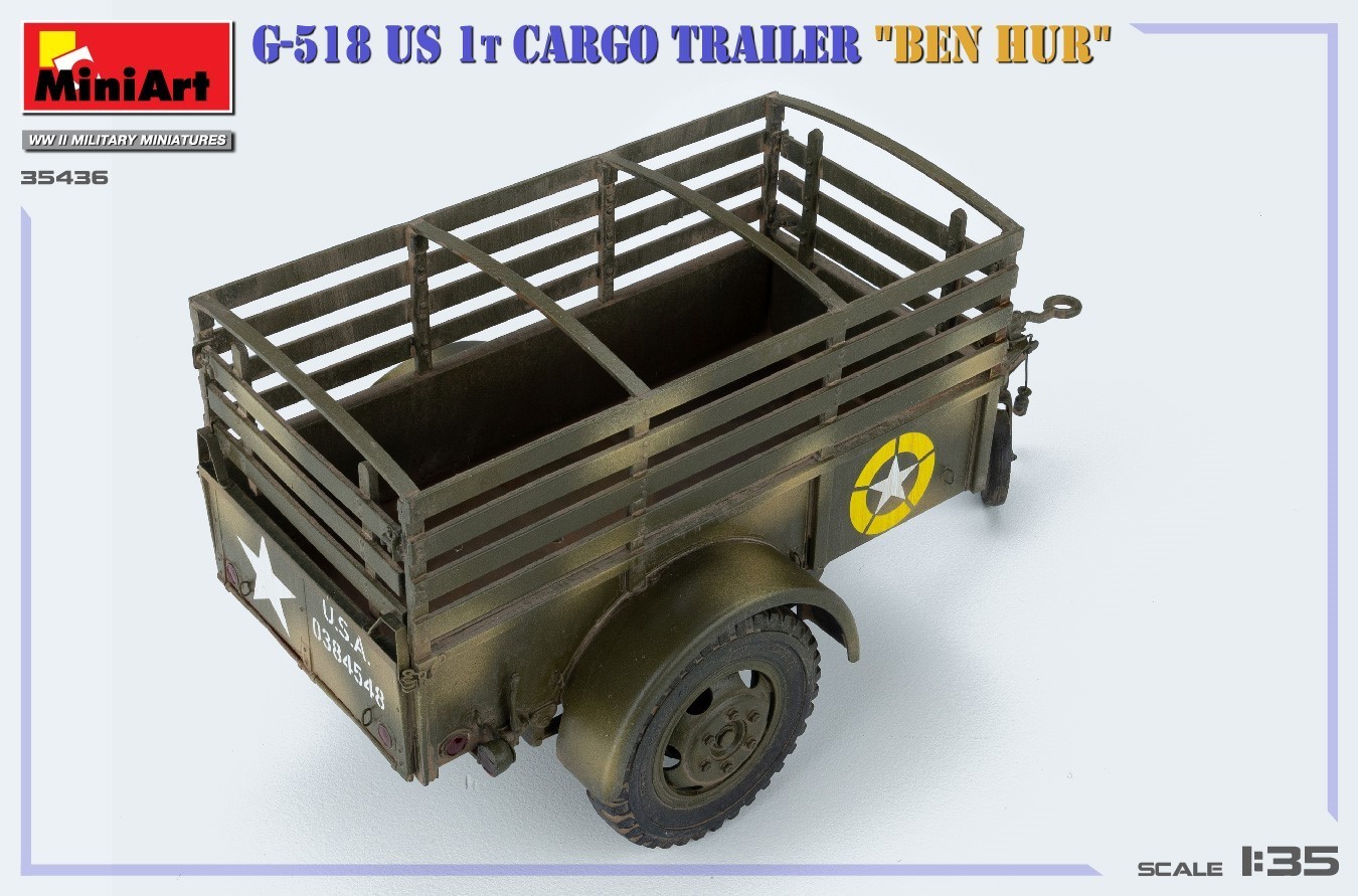MiniArt G-518 US 1t Cargo Trailer "Ben Hur" Finished model-5