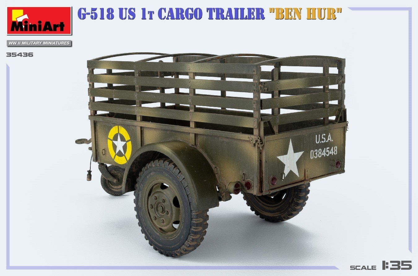 MiniArt G-518 US 1t Cargo Trailer "Ben Hur" Finished model-8