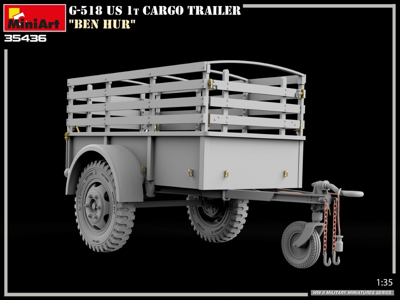 MiniArt G-518 US 1t Cargo Trailer "Ben Hur" PE parts