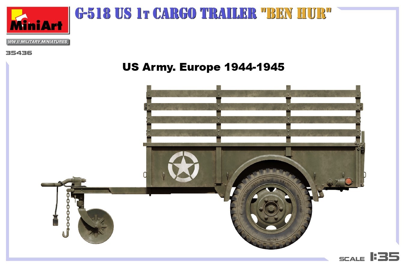MiniArt G-518 US 1t Cargo Trailer "Ben Hur" Painting and Marking