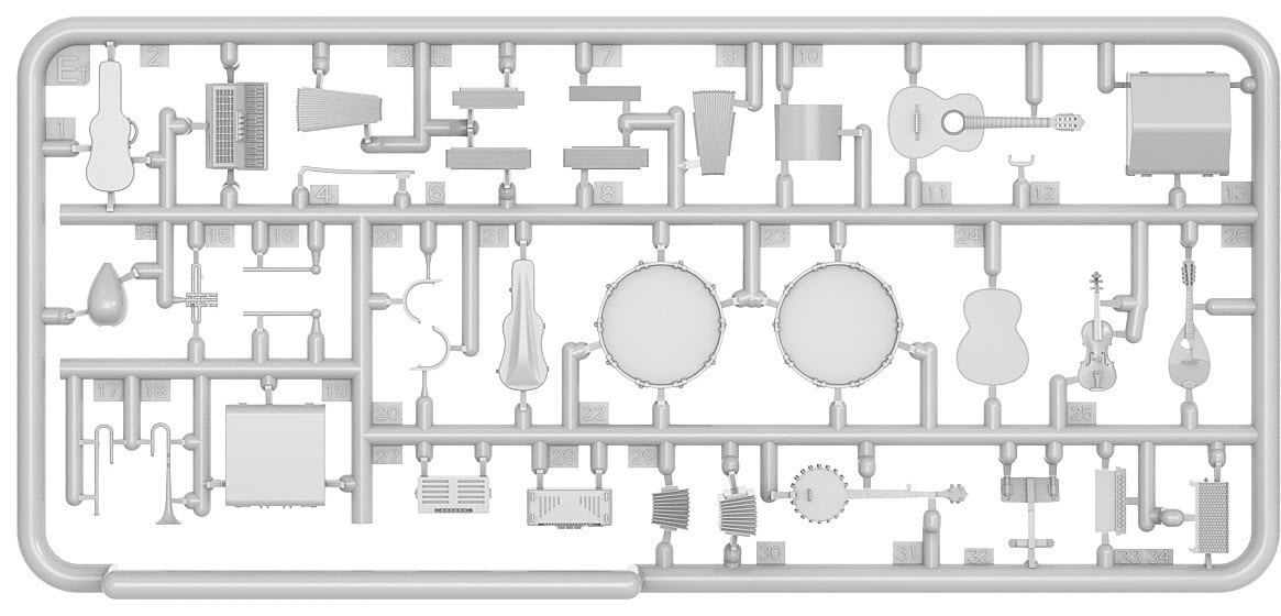 MiniArt 38078 Street Musicians 1930-40's Sprue-4