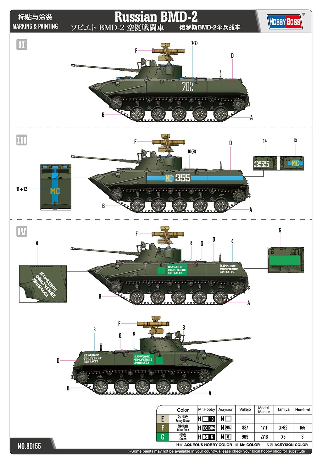 Hobby Boss: BMD-2 Airborne Infantry Fighting Vehicle Painting and Marking-2