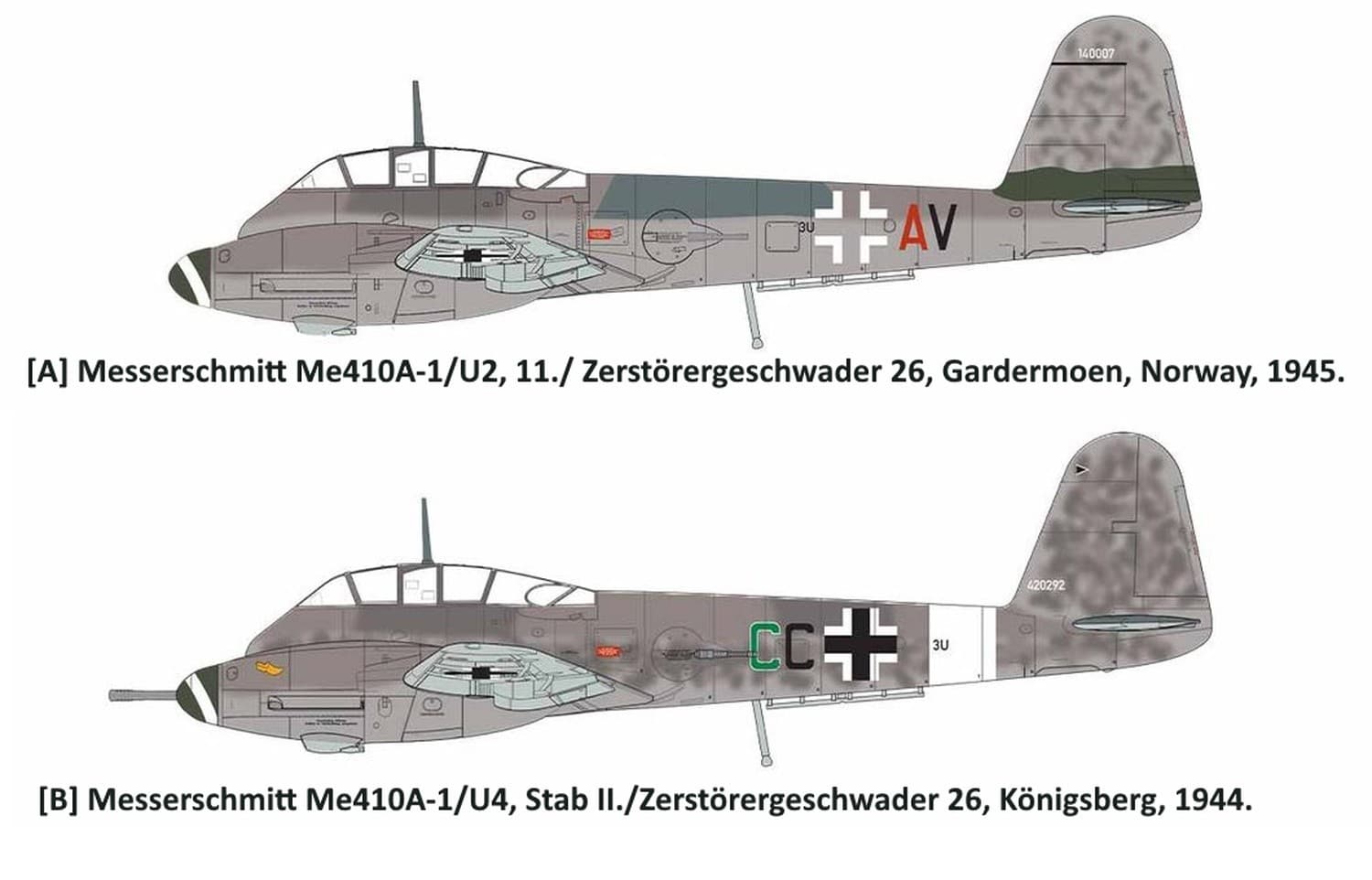 Airfix New Tool Me410A Painting and Marking