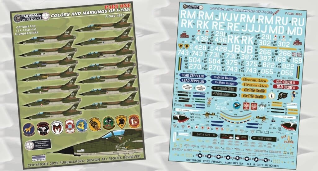 Decals: Colors and Markings of F-105s #1