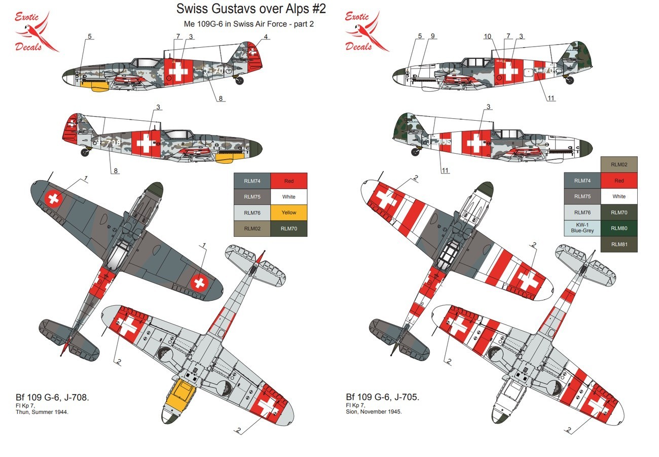 ED48021 – 1:48 – Swiss Gustavs over Alps #2 – Me 109G-6 in Swiss Air Force, part 2 Painting and Marking