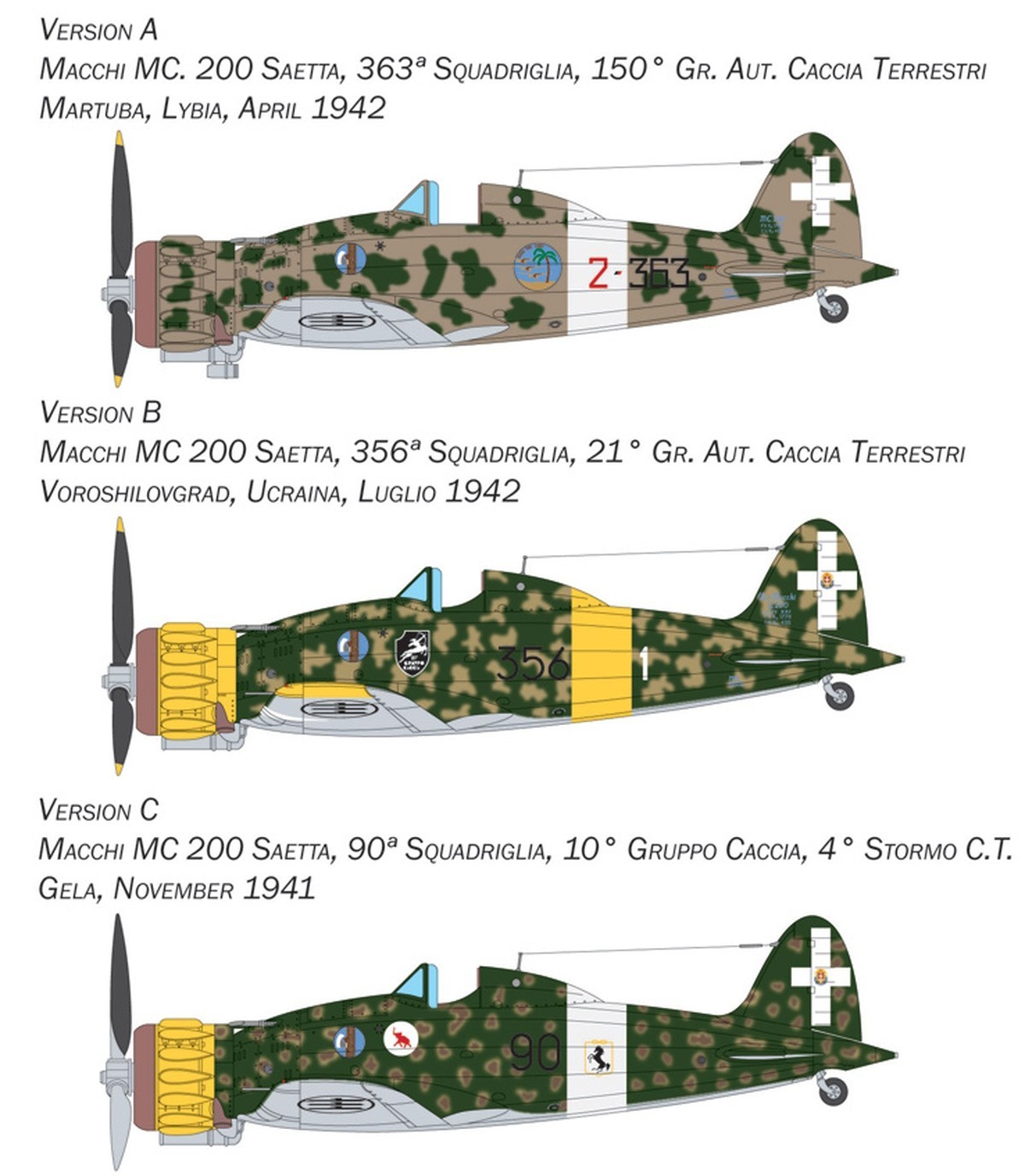 Italeri Macchi C.200 Serie XXI-XXIII Painting and Marking