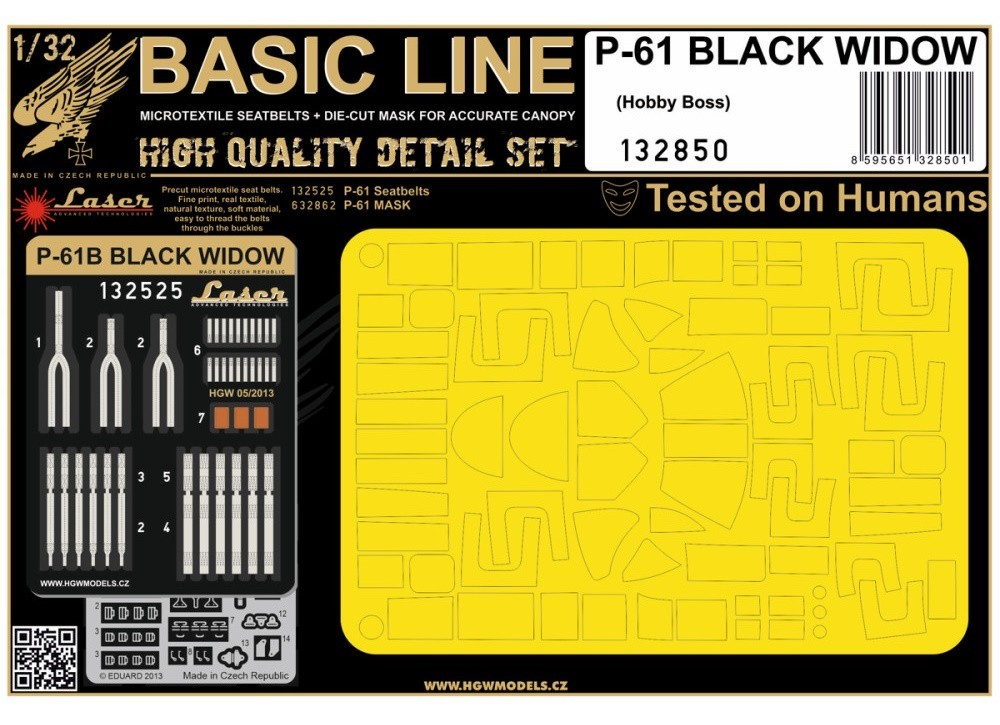 Black Widow Paint Masks & Seat Belts