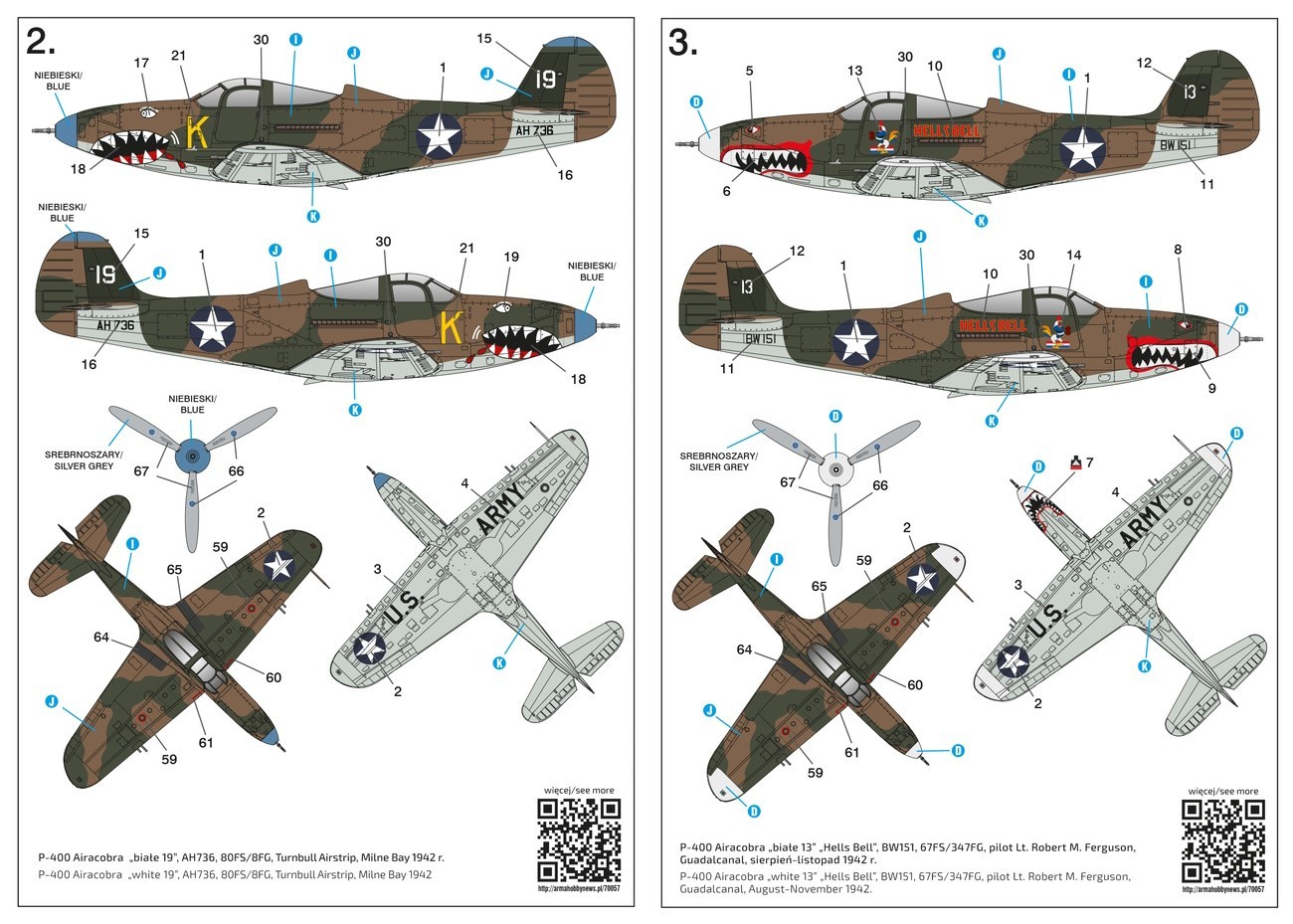 Arma Hobby P-400 Airacobra Painting and Marking-2