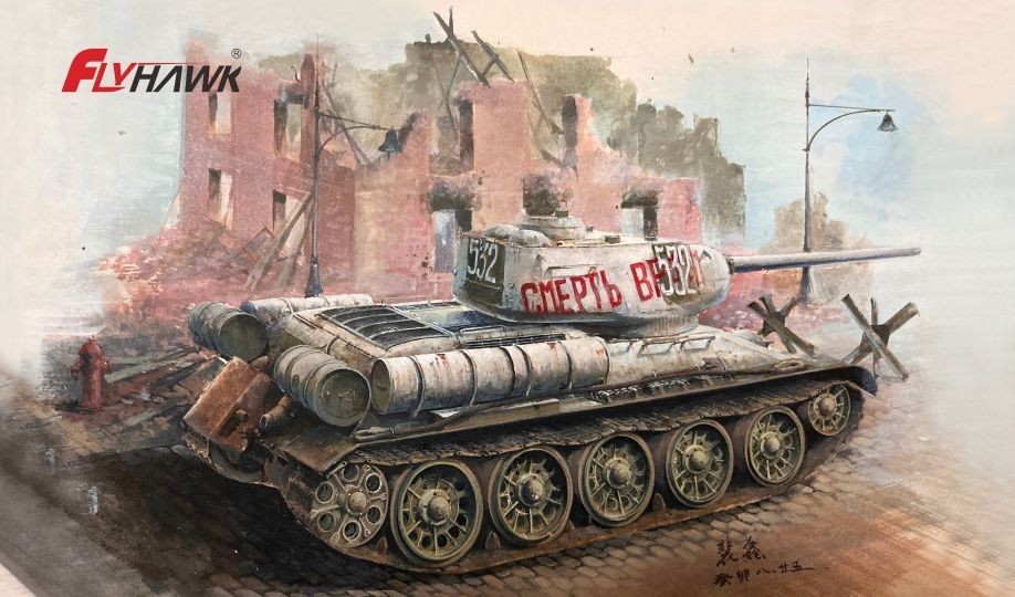 Plant 183 - Autumn 1944 Fly Hawk T34/85 1/72 Scale Box Art