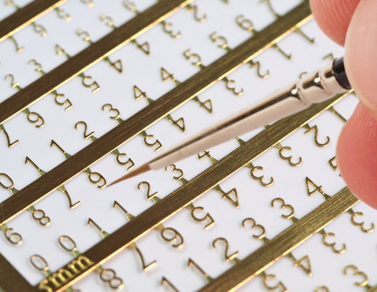 80006 PE Numbers: 1,5 - 2,0 - 2,5 - 3,0mm (all scales - photo-etch on 0,16mm brass)