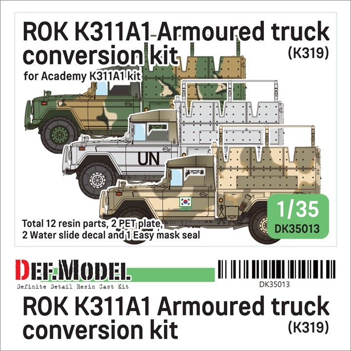 DK35013 R.O.K K311A1 Armoured truck (K319) conversion kit