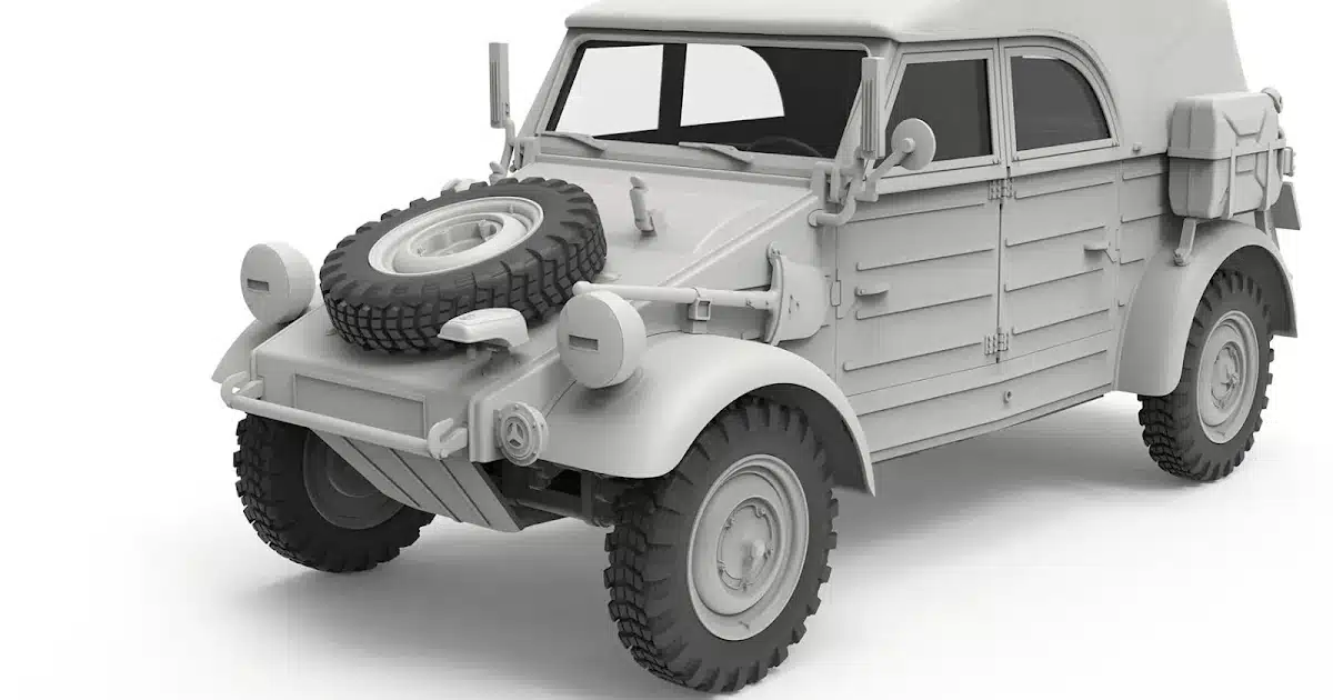 Meng takes the German Kubelwagen Type 82 Pkw.K1 (Eastern Front), in 35th size, to the east...