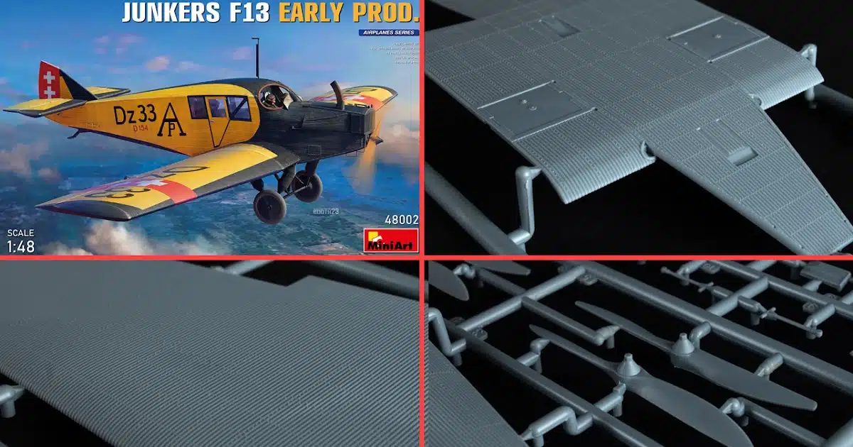 MiniArt Junkers F13 early production in 48th-scale plastic pics.