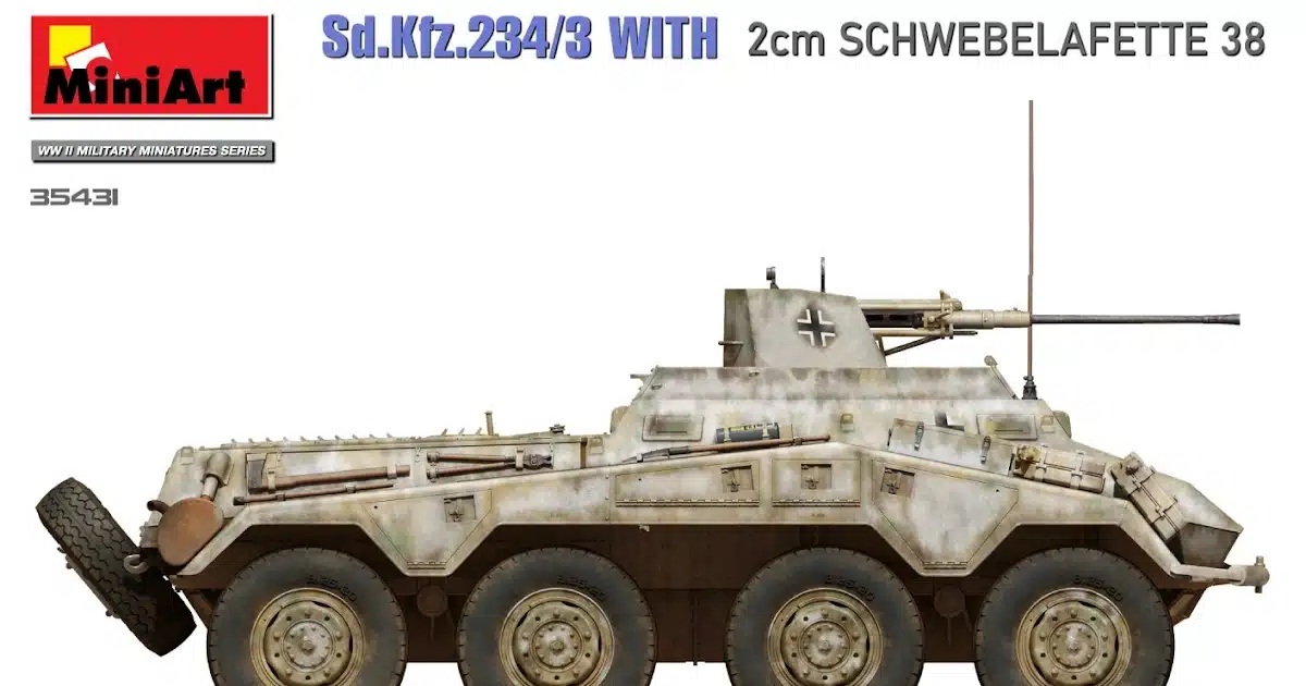 MiniArts Sd.Kfz.234/3 with 2cm Schwebelafette in 35th scale