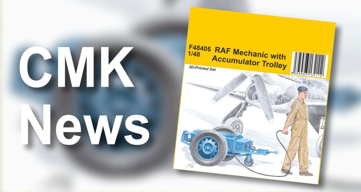 RAF Mechanic on Accumulator trolley