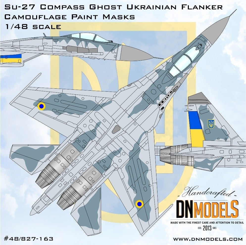Ukrainian Su-27 Compass Ghost Camouflage Paint Masks set
