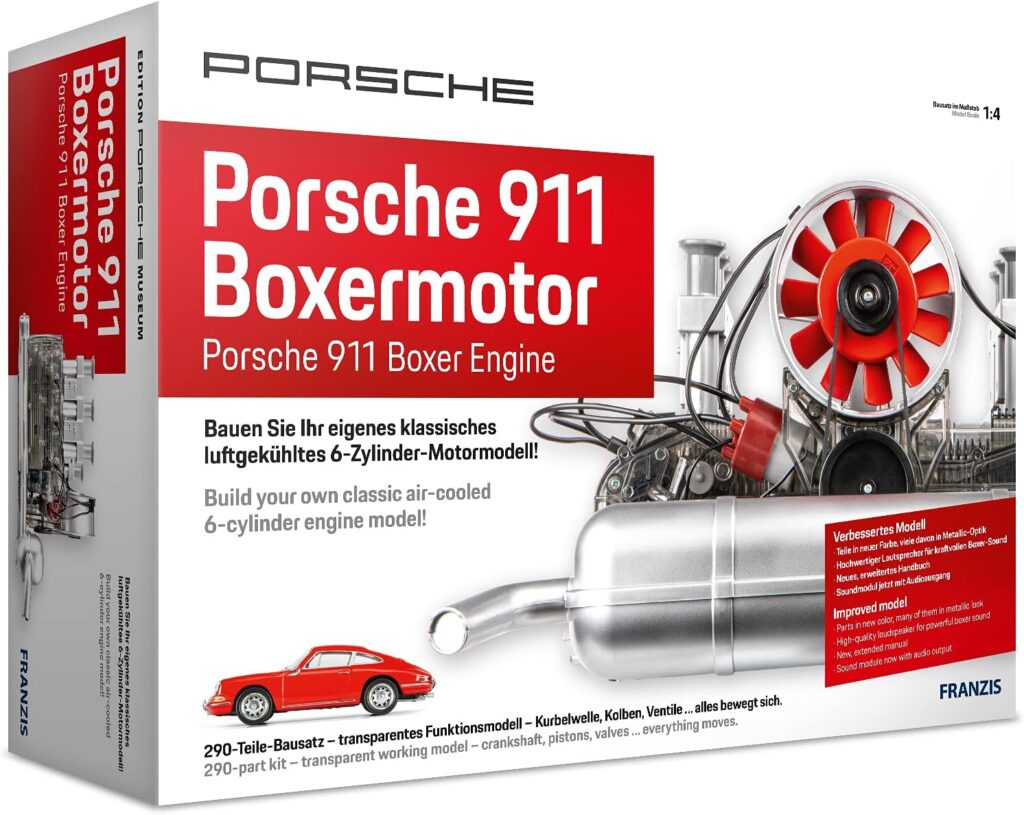 Franzis Porsche 911 Boxer Engine Model Kit - Porsche Museum Edition