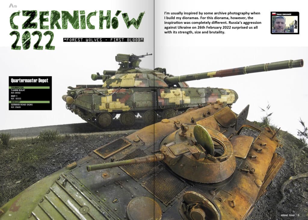 Abrams Squad - 78-79 “CZERNICHÓW 2022" (Trumpeter) Diorama