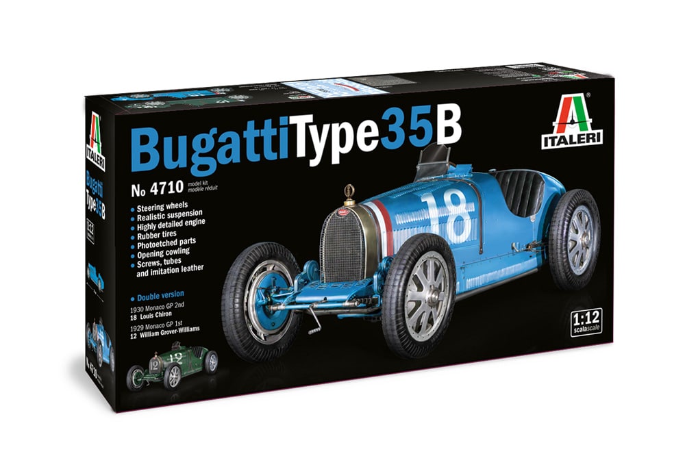 December 112th Italeri Bugatti Type 35B Box