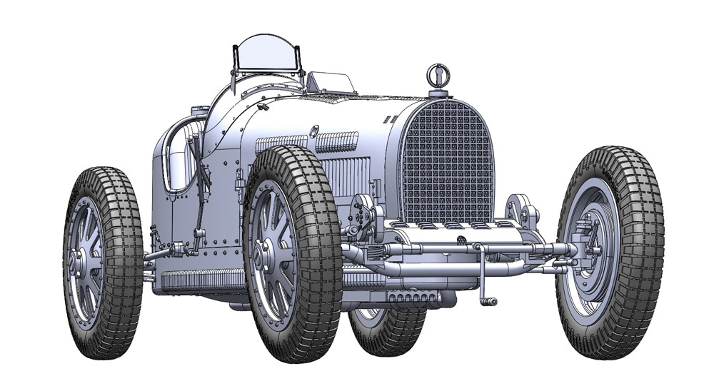 December 112th Italeri Bugatti Type 35B CAD-3