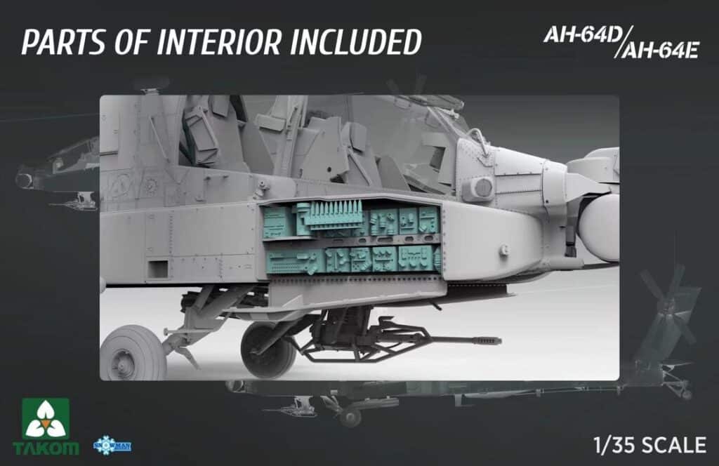 The new CAD details of the Takom 35th scale Apache power plant and avionics-2