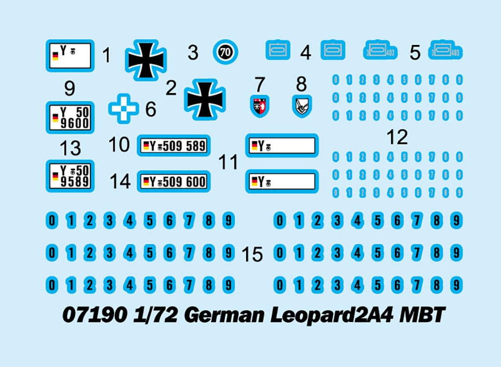 German Leopard2A4 MBT 07190 Decal