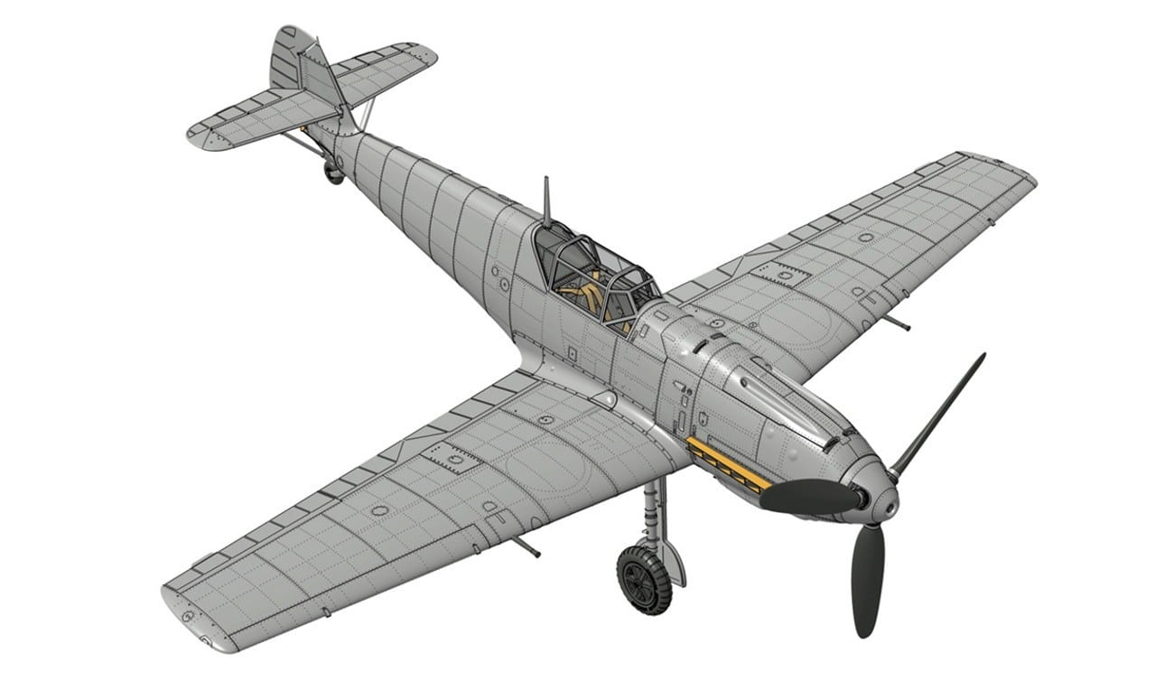 1-48 Scale Swiss AF Bf 109E-3a CAD-3