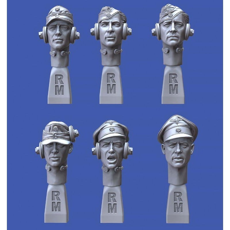 135 scale German tanker heads - WWII N.1 No948-2