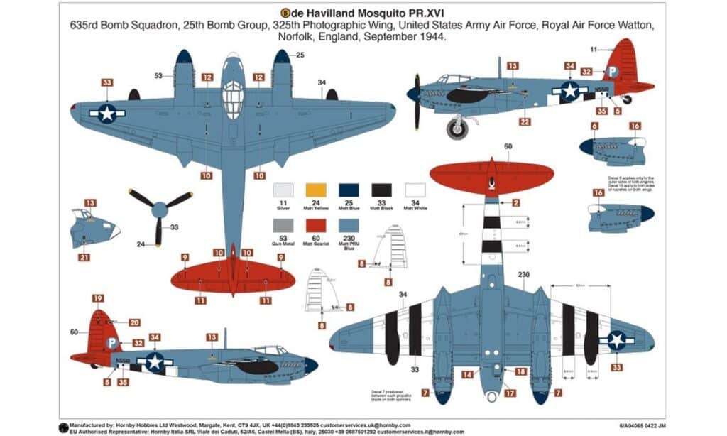 Airfix Mosquito PR.XVI Marking B
