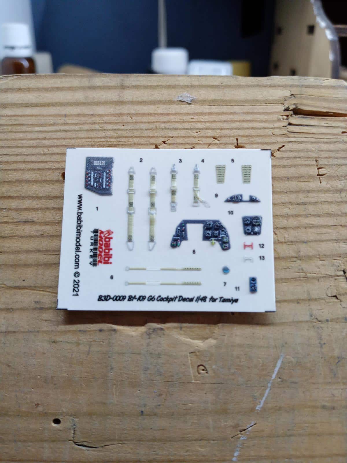 BF-109 G-6 LATE 3D Cockpit Detail Set. For 1/48 Tamiya Kits Detail-4