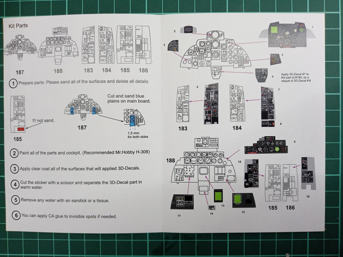 F-4E Terminator 2020 3D Cockpit Detail Set. For 1/32 Revell F-4F Phantom II Kit Detail-3