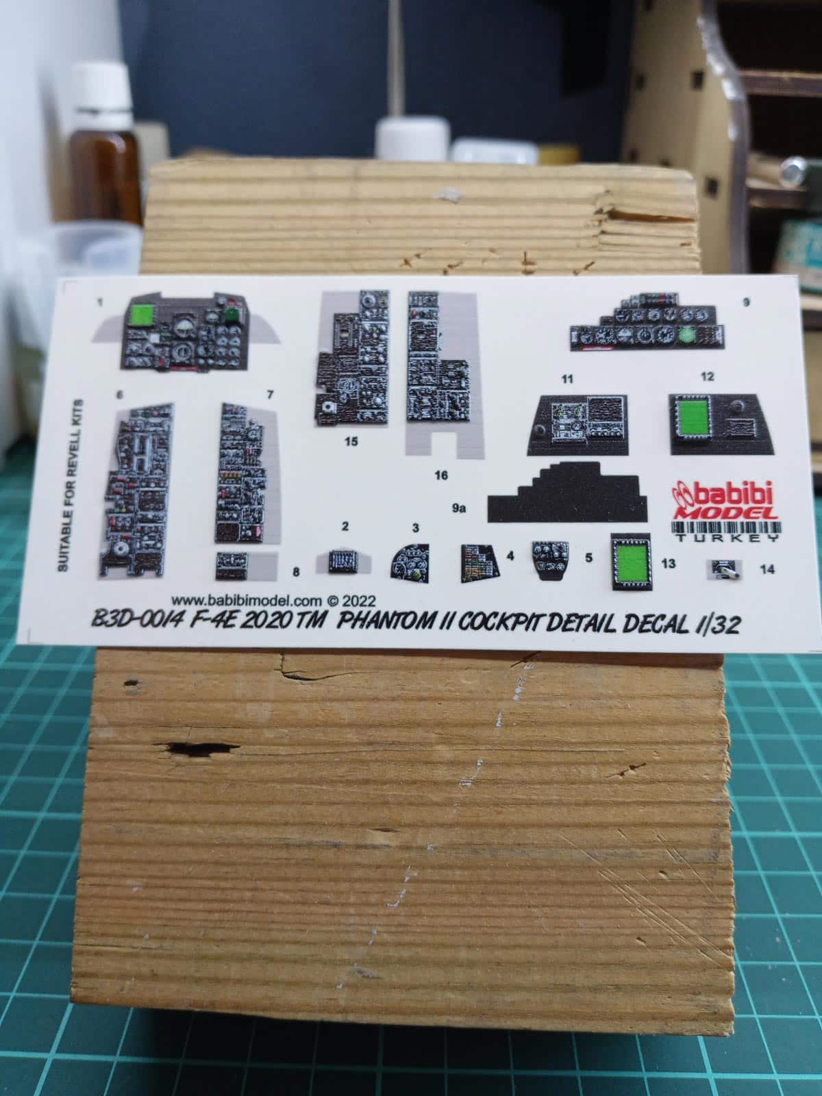F-4E Terminator 2020 3D Cockpit Detail Set. For 1/32 Revell F-4F Phantom II Kit Detail-4