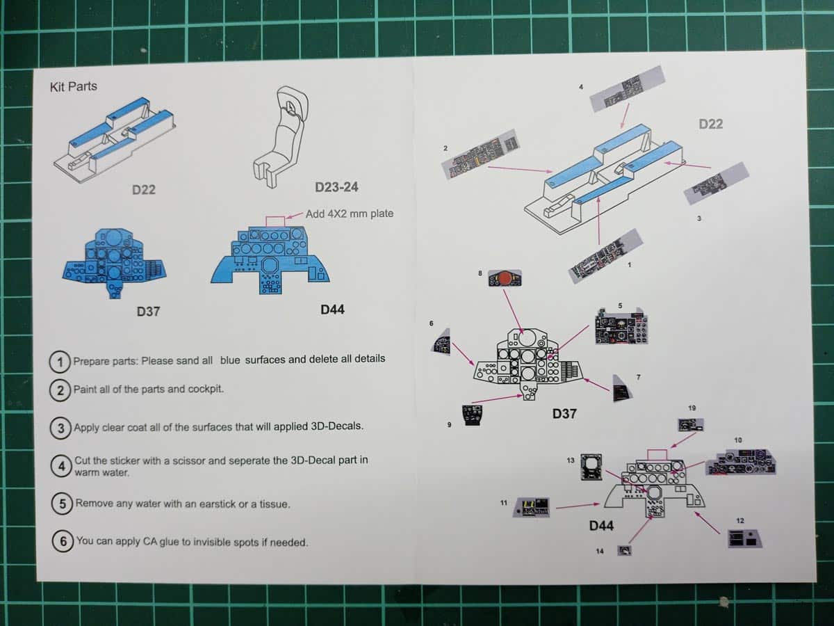 F-4E (Late) Phantom 3D Cockpit Detail Kit. For 1/48 Hasegawa Kits Detail-3