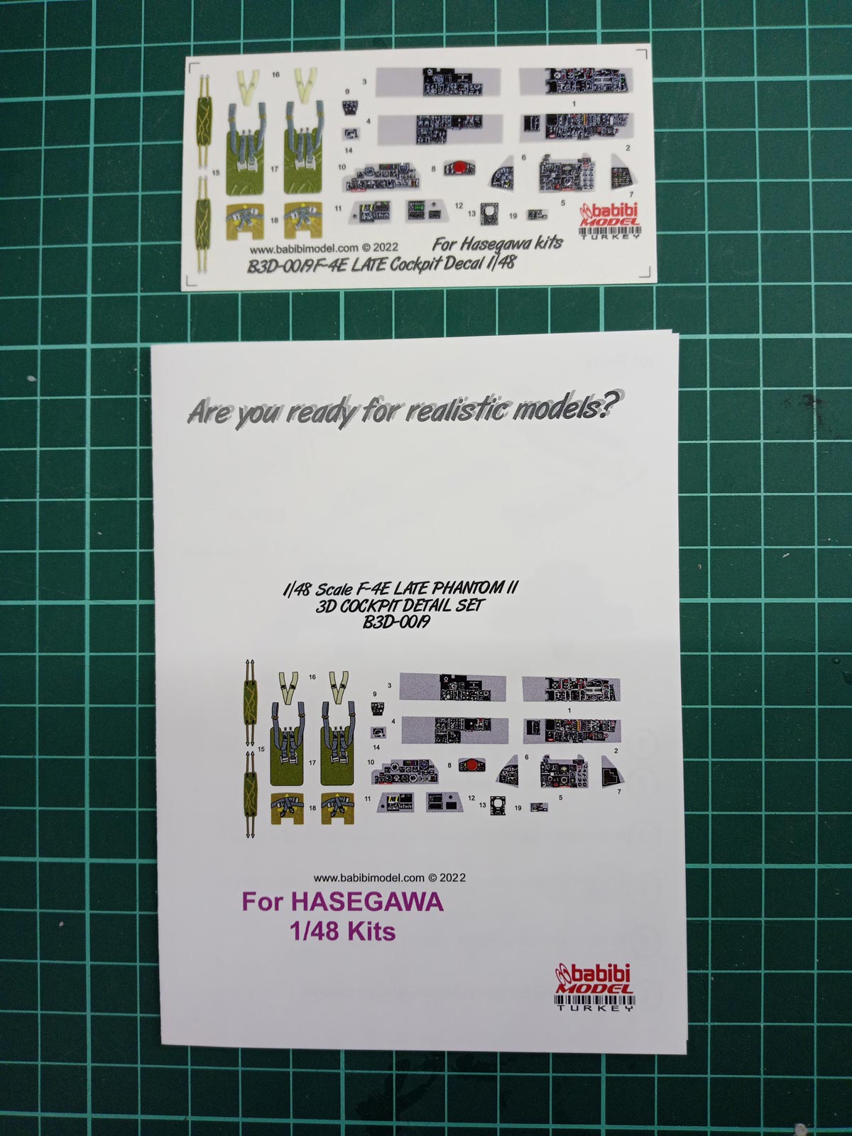 F-4E (Late) Phantom 3D Cockpit Detail Kit. For 1/48 Hasegawa Kits Detail-2