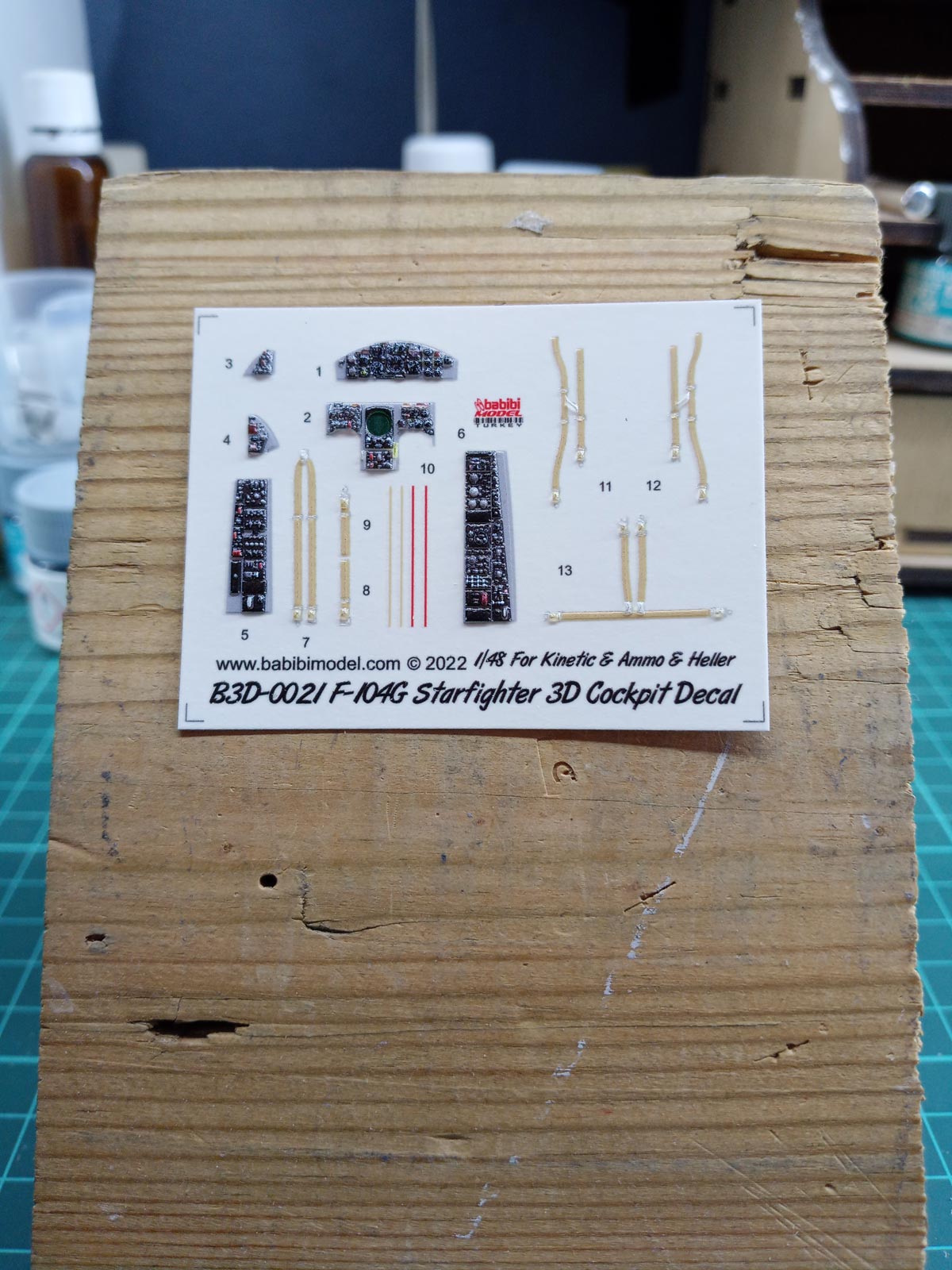 F-104G Starfighter 3D Cockpit Detail Set. For 1/48 Kinetic, Ammo Mig and Heller Kits Detail-4