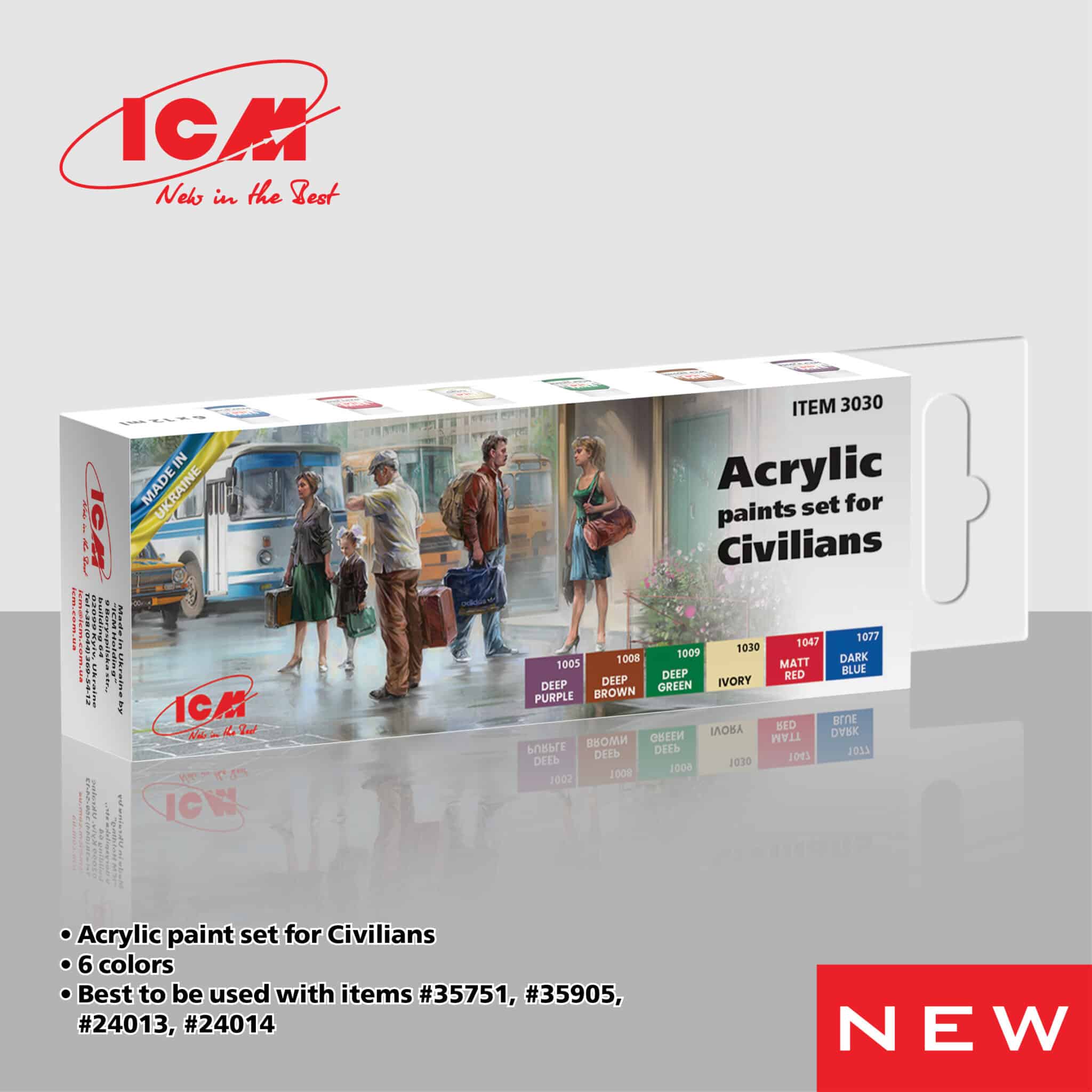 ICM Аcrylic paints set “Civilians” Box
