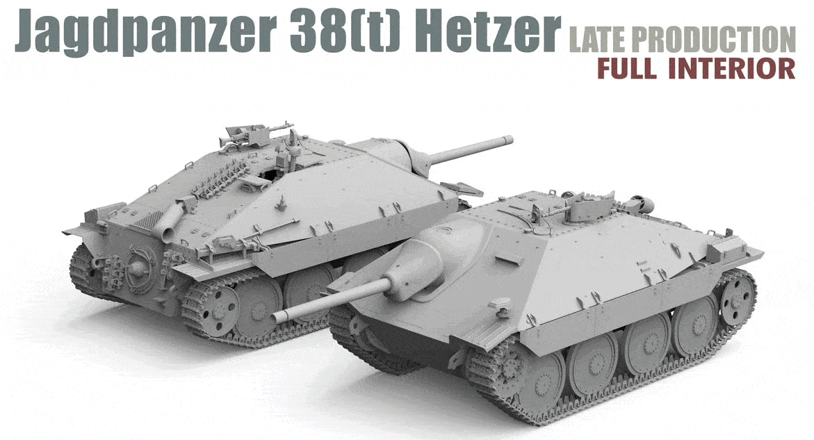 More details on the Early, Mid & Late Jagdpanzer 38 (t) w/full interior from Takom
