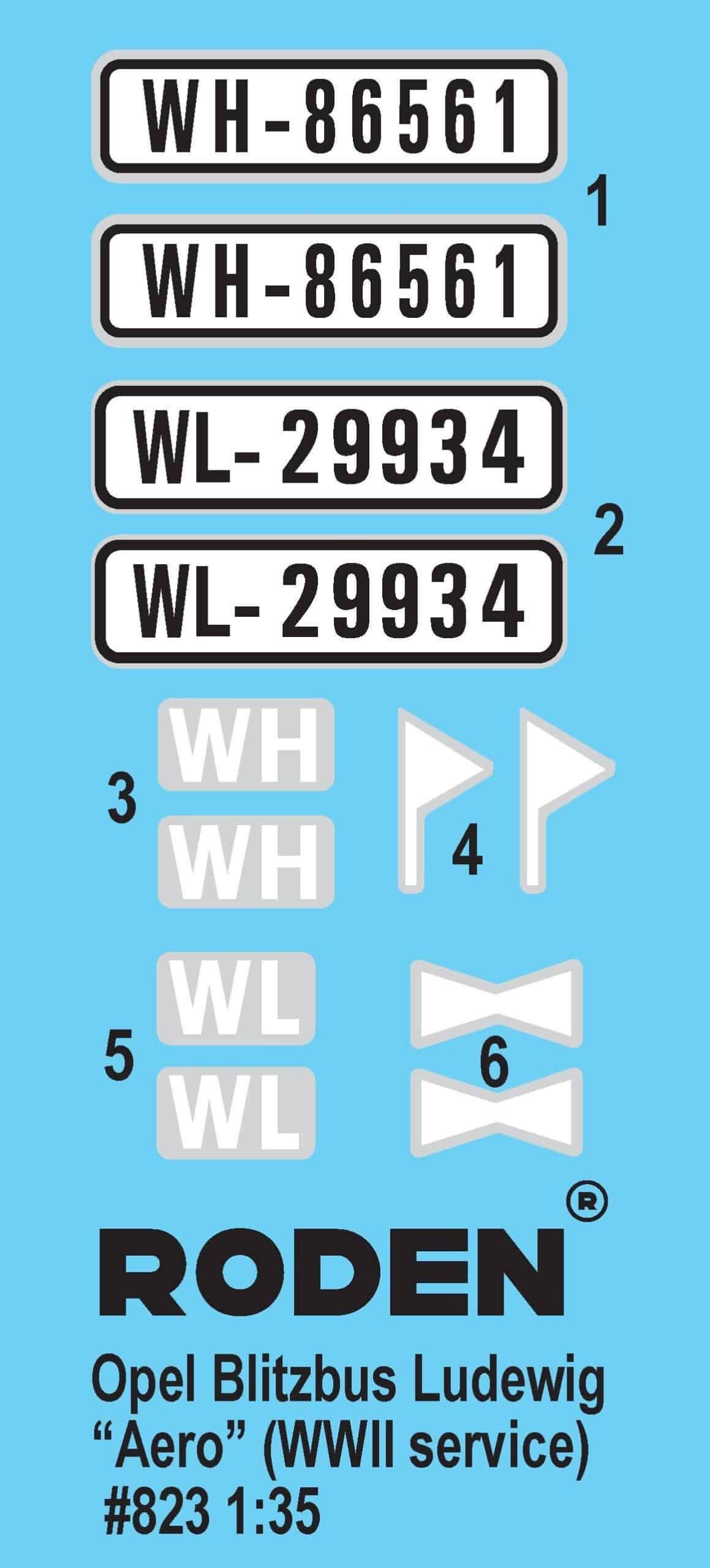Roden Opel Blitzbus Ludewig Aero Decals