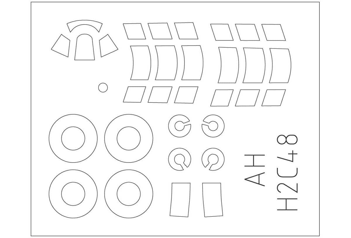 Arma Hobby Hurricane Mk IIc 'Operation Jubilee' Edition Planned Mask set