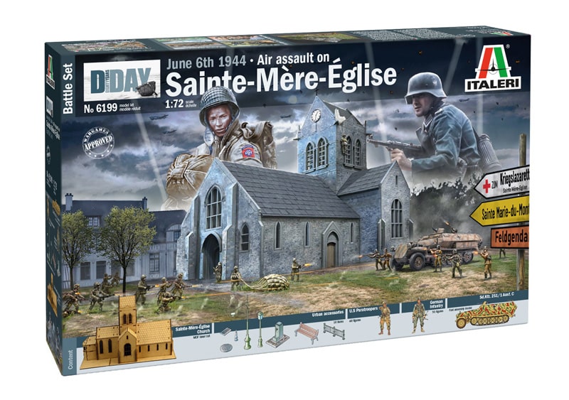 Italeri to Release D-Day Battle of Sainte-Mère-Eglise Diorama Set Box