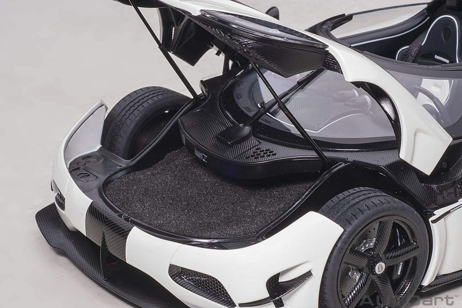 Koenigsegg Agera RS White and Carbon Black 118 Diecast Car-3
