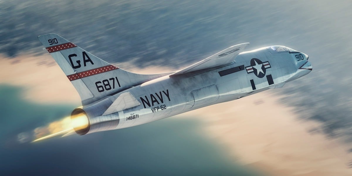 SW72149 F8U-1P-RF-8A over Cuba