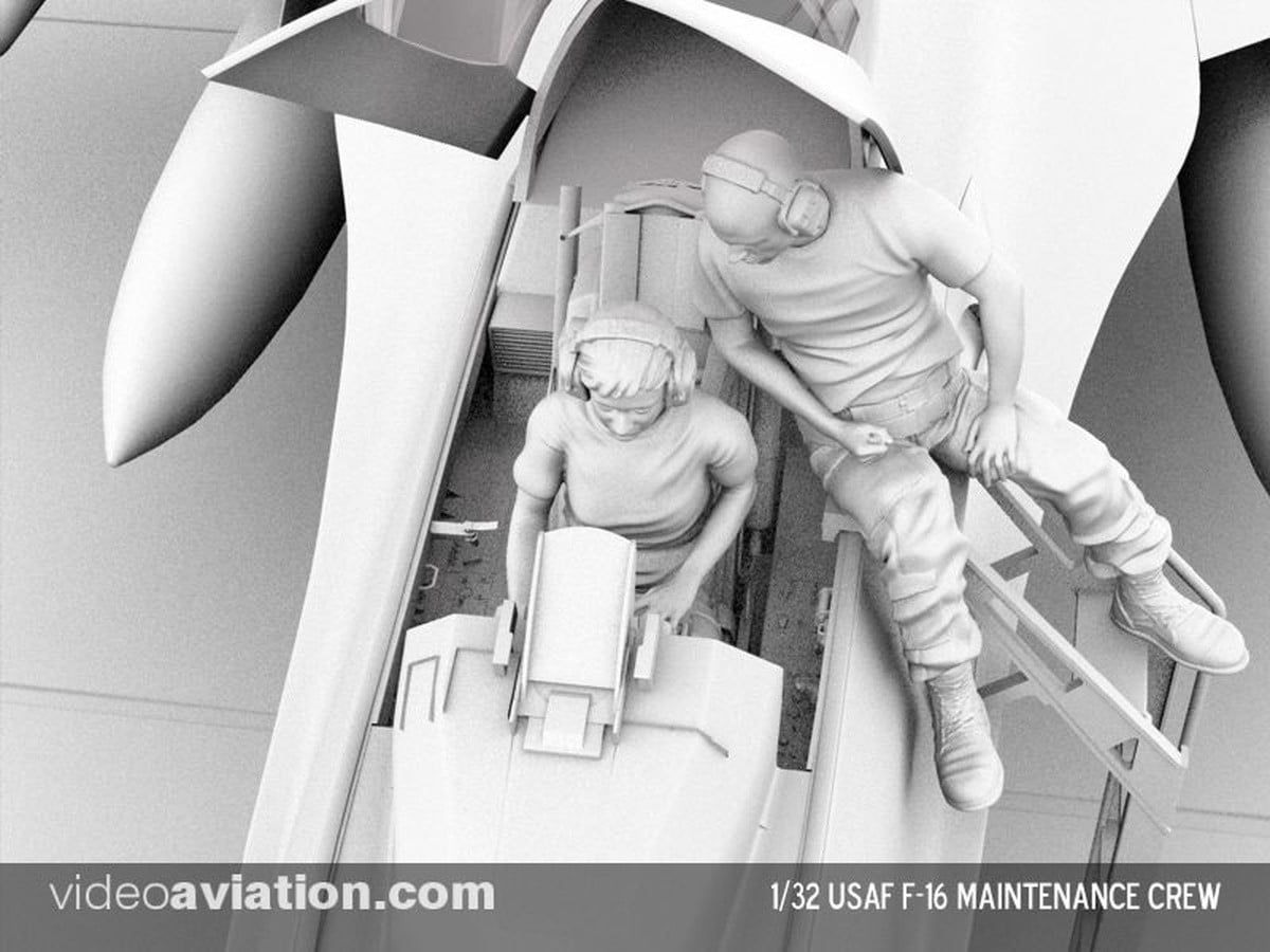 Videoaviation Releases 132 Scale USAF Maintenance Figures with Ladder-4