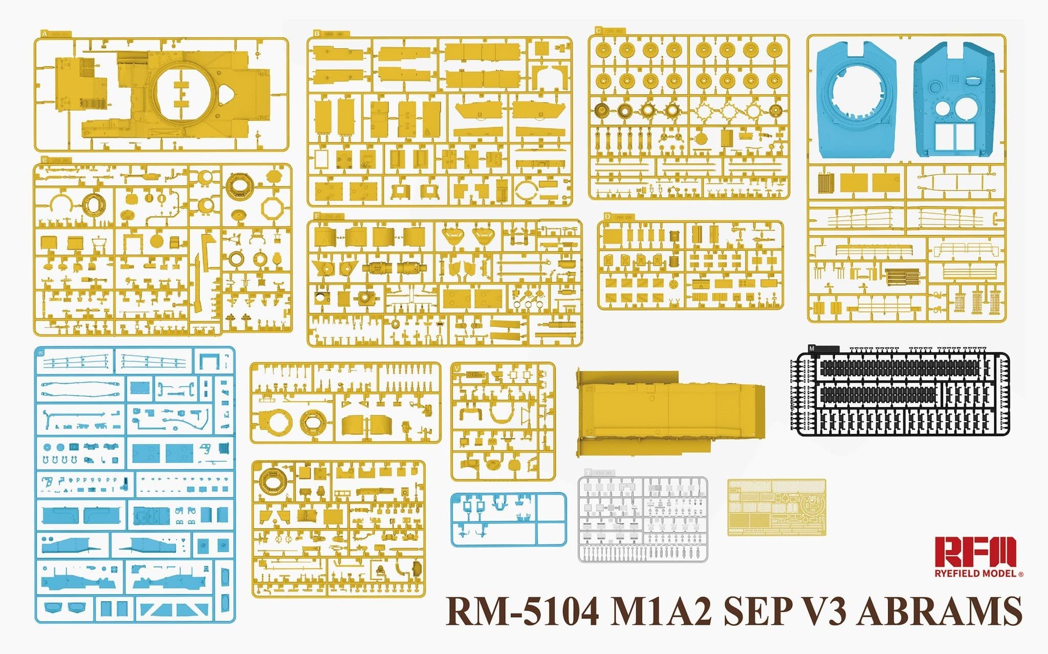 New M1A2 SEP V3 Abrams Sprue Parts