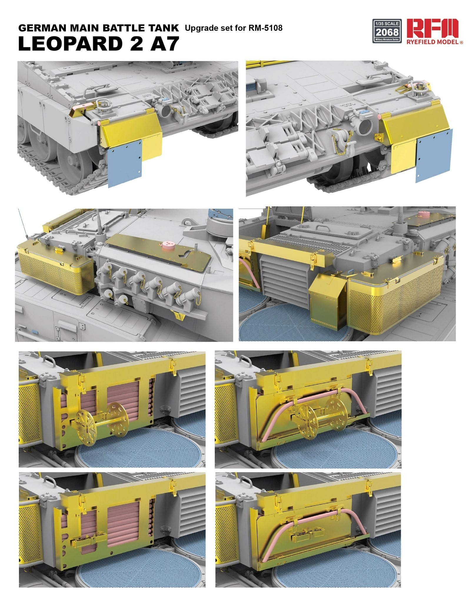 RM-2068 Upgrade set for Leopard 2A7 PE Parts Samples