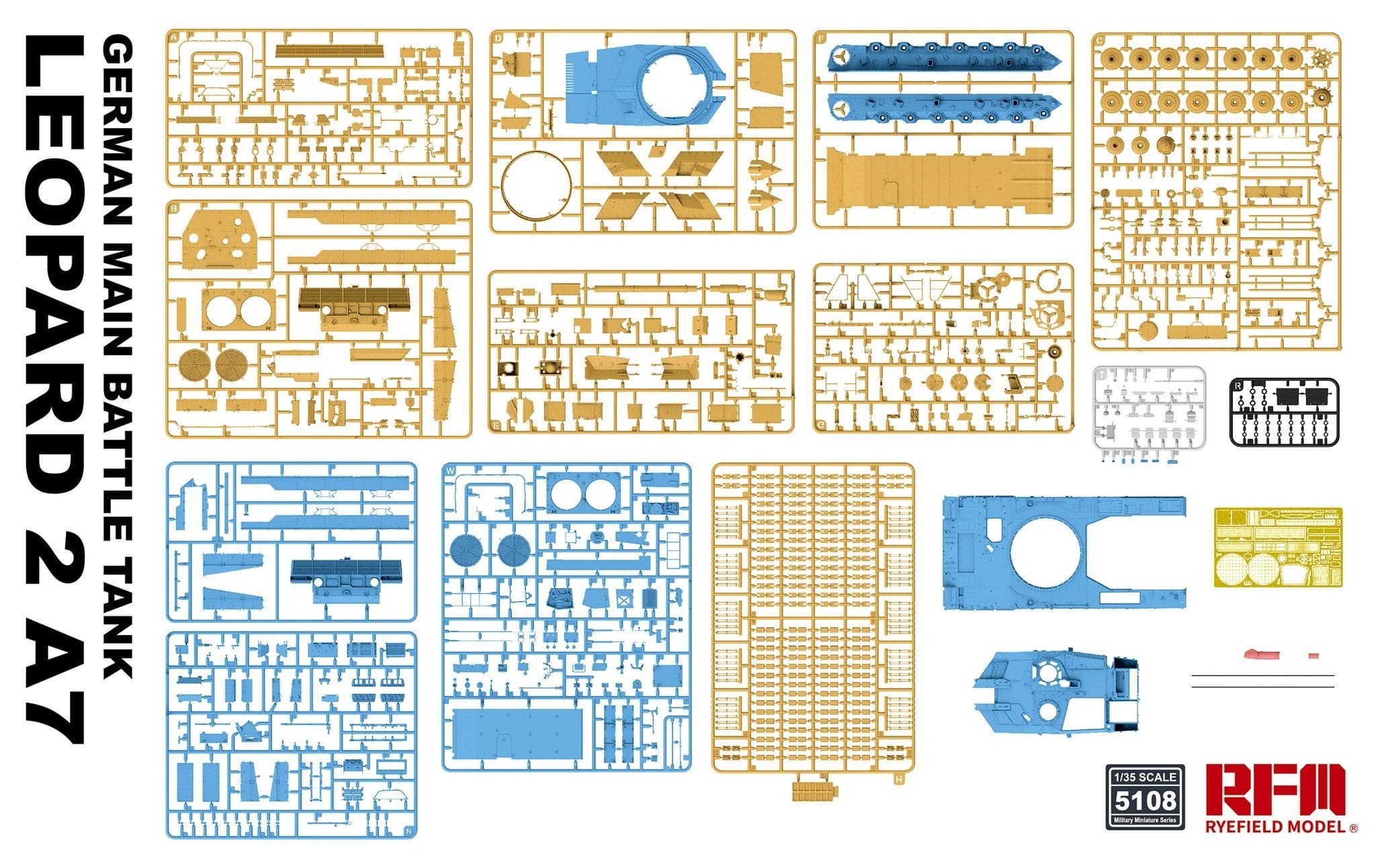 RM-5108 Leopard 2A7 Sprue Parts