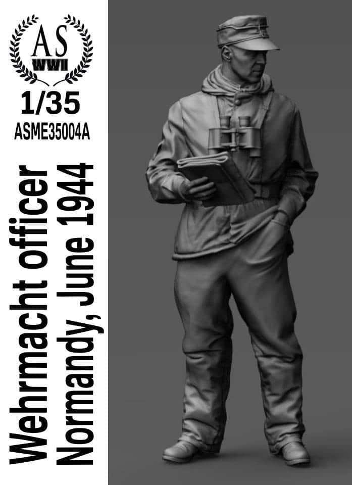 New Wehrmacht officer, Normandy June 1944, ArtSoldiers Miniaturas 1/35, 1/24