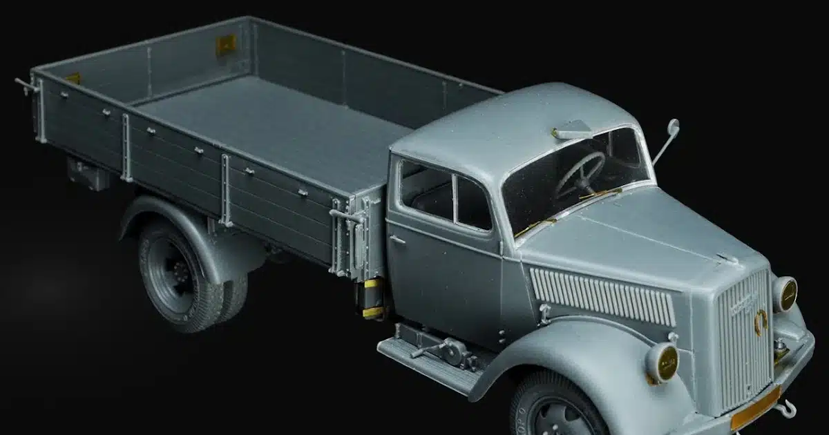 1/35th scale Opel Blitz 3t truck "military service" from MiniArt.